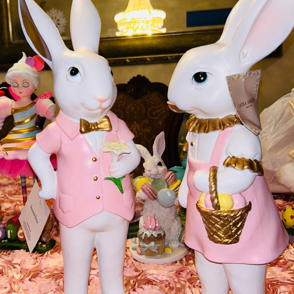 Bunny couple easter decorations